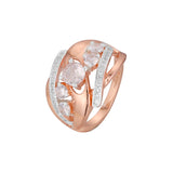 Rose Gold two tone cluster rings