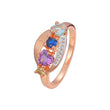 Cluster-stapelbare Ringe aus 14-kar?tigem Gold