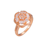Rose Gold ultra luxurious cluster halo rings