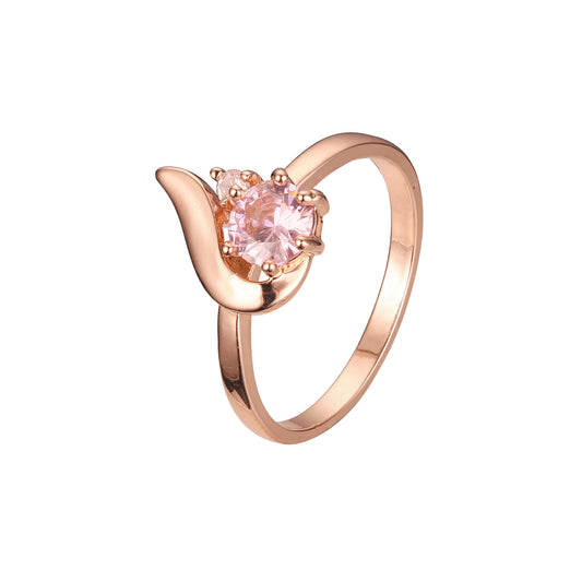 Ros¨¦goldene Cluster-Ringe mit drei Steinen
