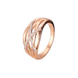 Rose Gold two tone five band plain design rings