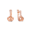 Crown child earrings in 14K Gold, Rose Gold, two tone plating colors