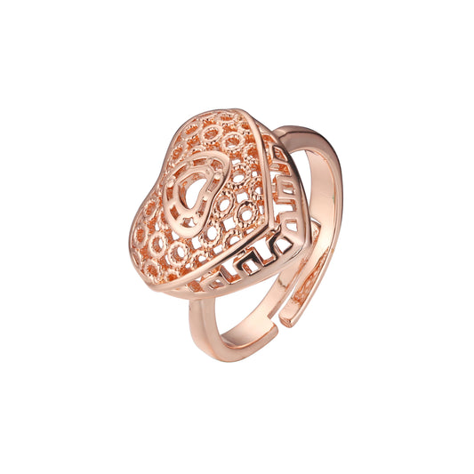 Open rings in 14K Gold, Rose Gold plating colors