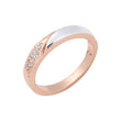 Plain design White Gold, Rose Gold two tone Rings