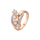 Fashion cluster rings in Rose Gold, two tone plating colors