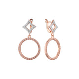 Earrings in Rose Gold, two tone plating colors