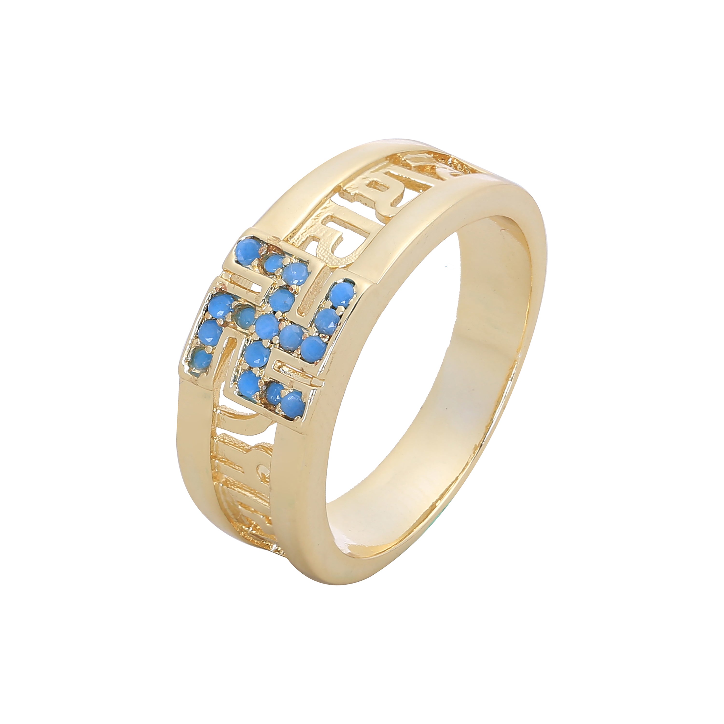 Bunte Ringe aus 14-kar?tigem Gold mit Halo-Pav¨¦ und wei?em kubischem Zirkonia