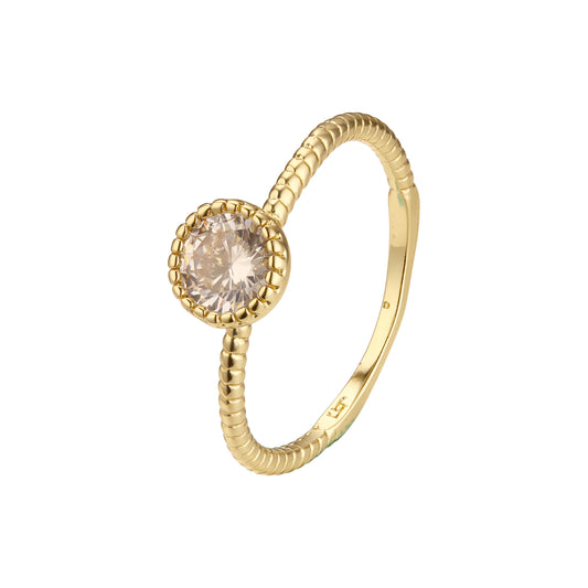 Ros¨¦goldene Solit?rringe mit zwei F¨¹?en