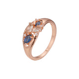 Rose Gold plain design cluster rings