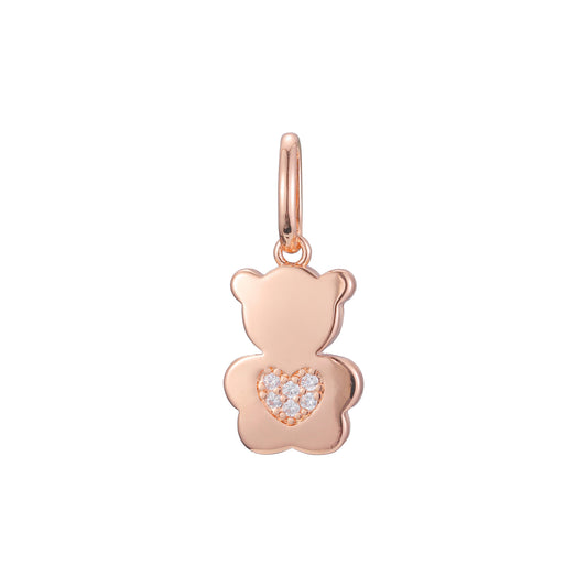 Little bear animal pendant in Rose Gold, 14K Gold plating colors