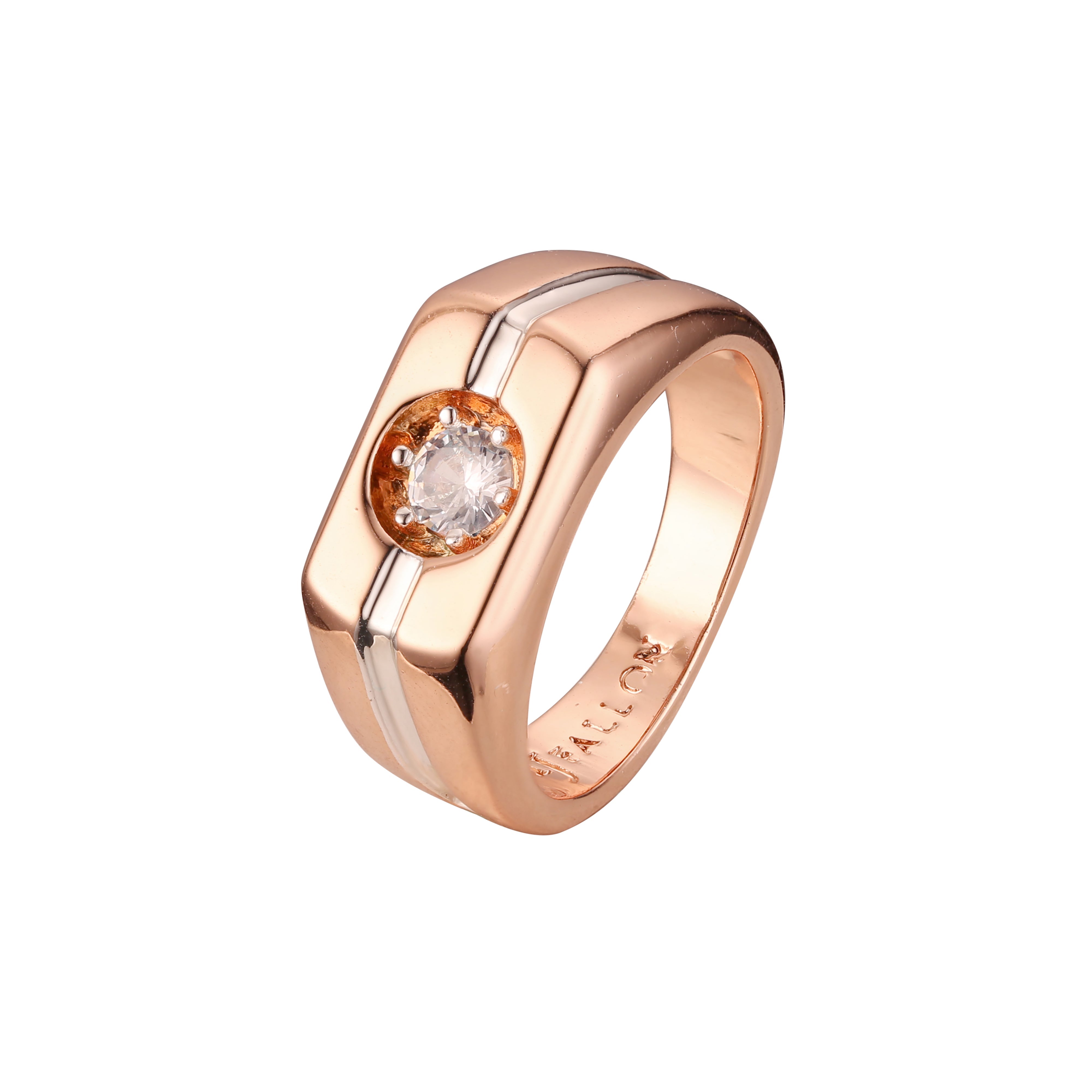 Zweifarbige Solit?rringe aus Ros¨¦gold