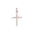 Pingente de cruz latina em ouro rosa de dois tons, cores banhadas a ouro 14K