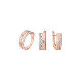Conjunto de diseño de moda de dos tonos de oro rosa