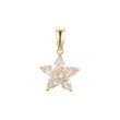 Colgante de cúmulo de estrellas de cinco piedras en oro rosa, baño de Oro 14K.