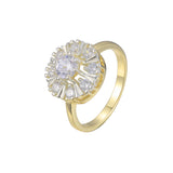 Blumenclusterringe aus 14-kar?tigem Gold, Ros¨¦gold und zweifarbiger Beschichtung