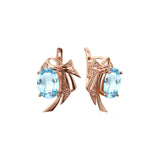 .Wings solitaire earrings in 14K Gold, Rose Gold plating colors
