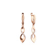 Pendientes de dos tonos de oro rosa