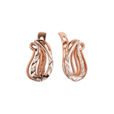 Rose Gold two tone earrings