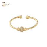 Open beads 14K Gold bangle bracelets