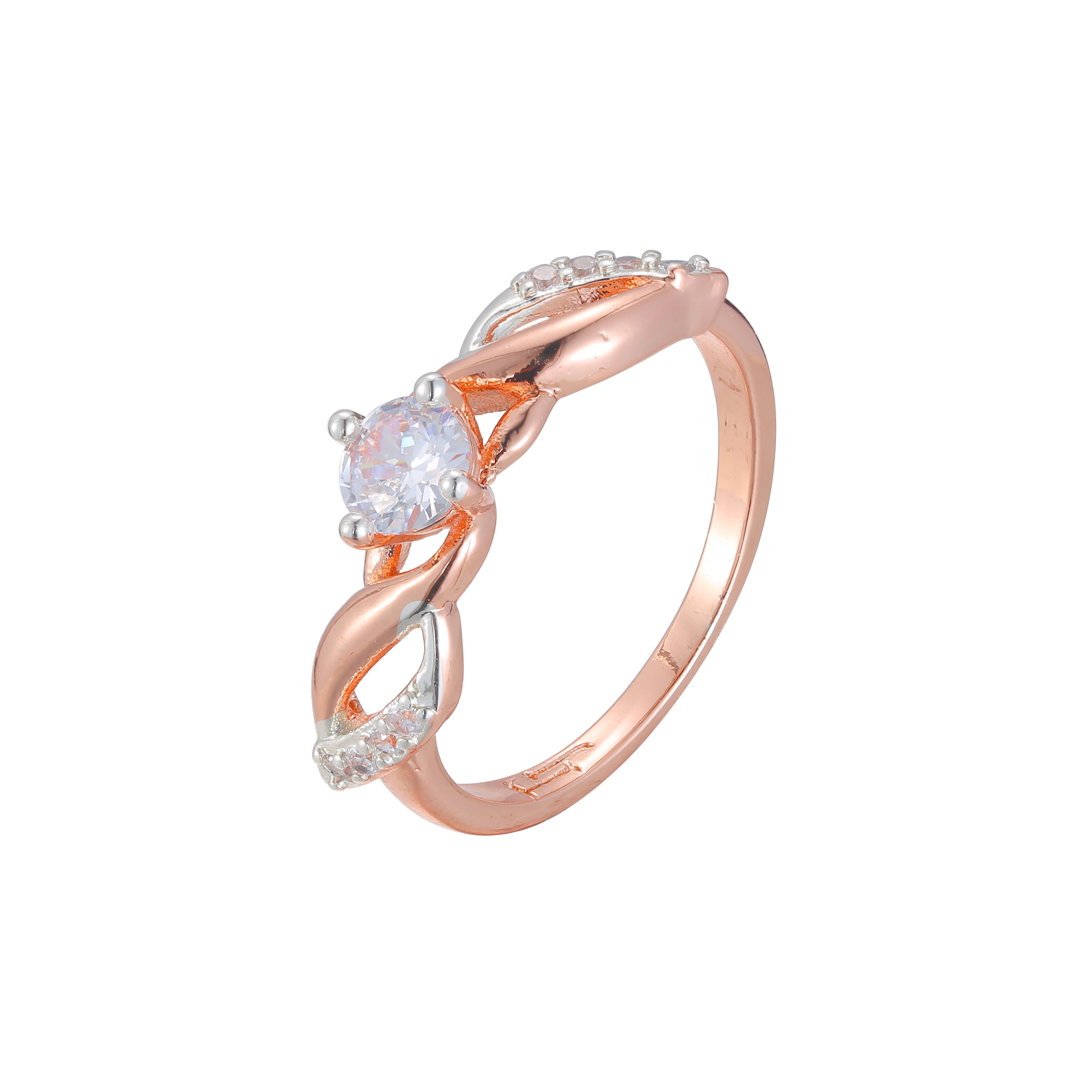 Rose Gold two tone solitaire design rings