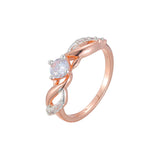 Rose Gold two tone solitaire design rings
