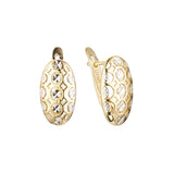Brincos em ouro 14K, ouro rosa, duas cores de revestimento