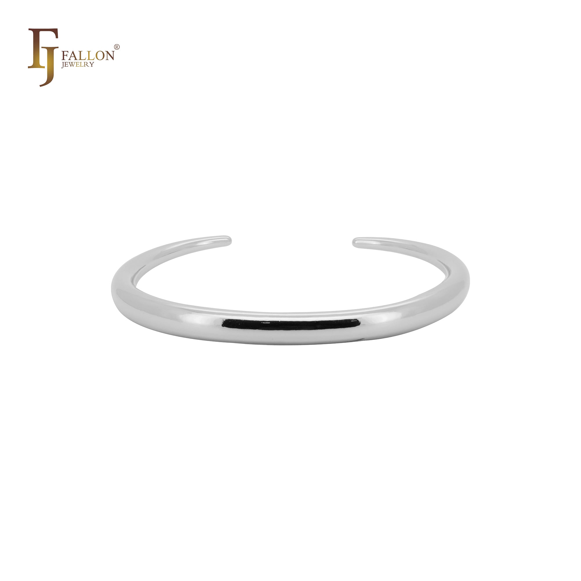 Plain shape 14K Gold, Rose Gold, White Gold open bangle bracelets