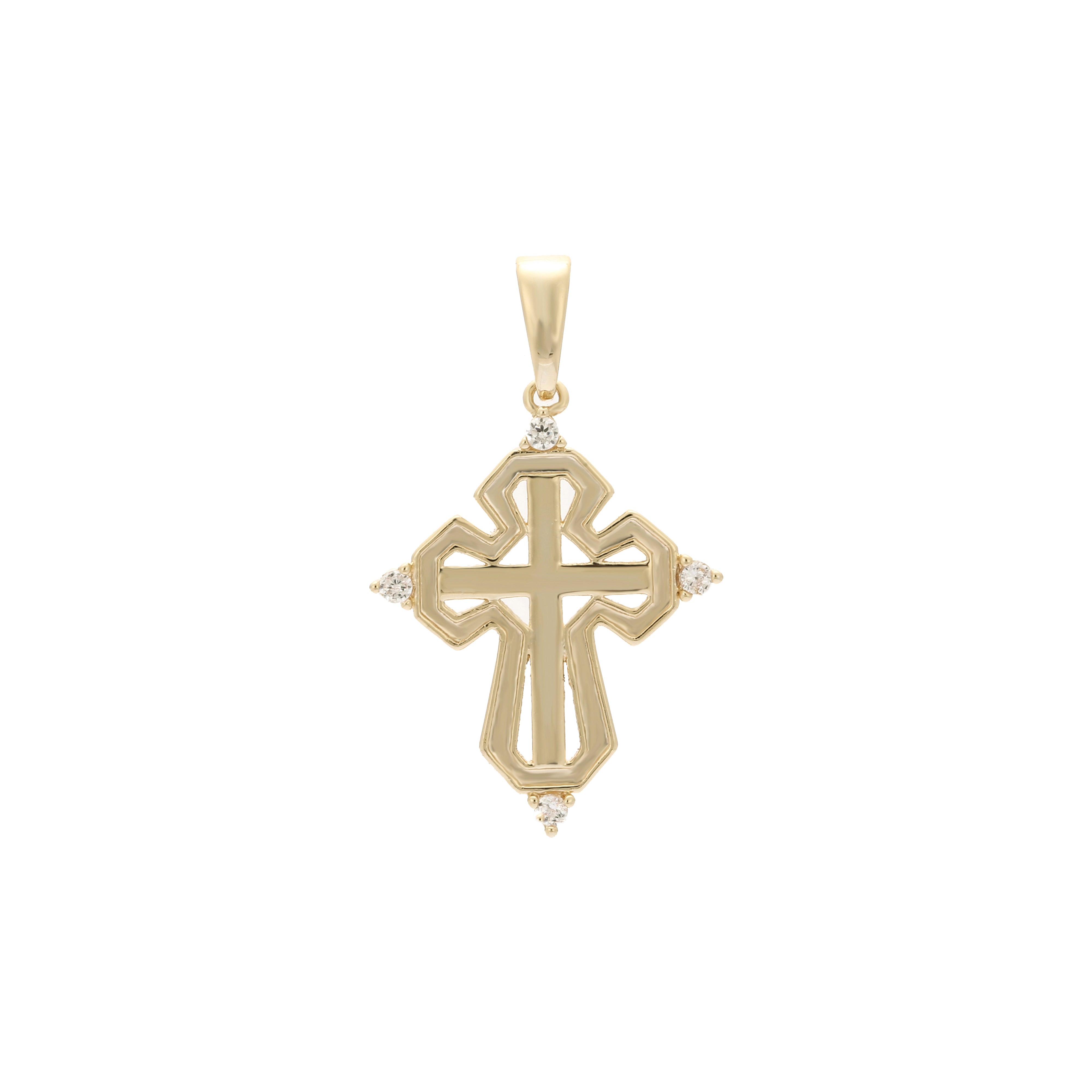 14K ゴールド クロス ペンダント