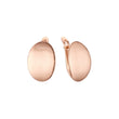 Glossy flank oval mirror Rose Gold Russian Lock earrings