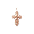 🔥 Eastern Orthodox Russian budded pendant in Rose Gold two tone, 14K Gold plating colors