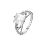 .Solitario grandes piedras de colores talla esmeralda Oro 14K, Anillos Oro 18K