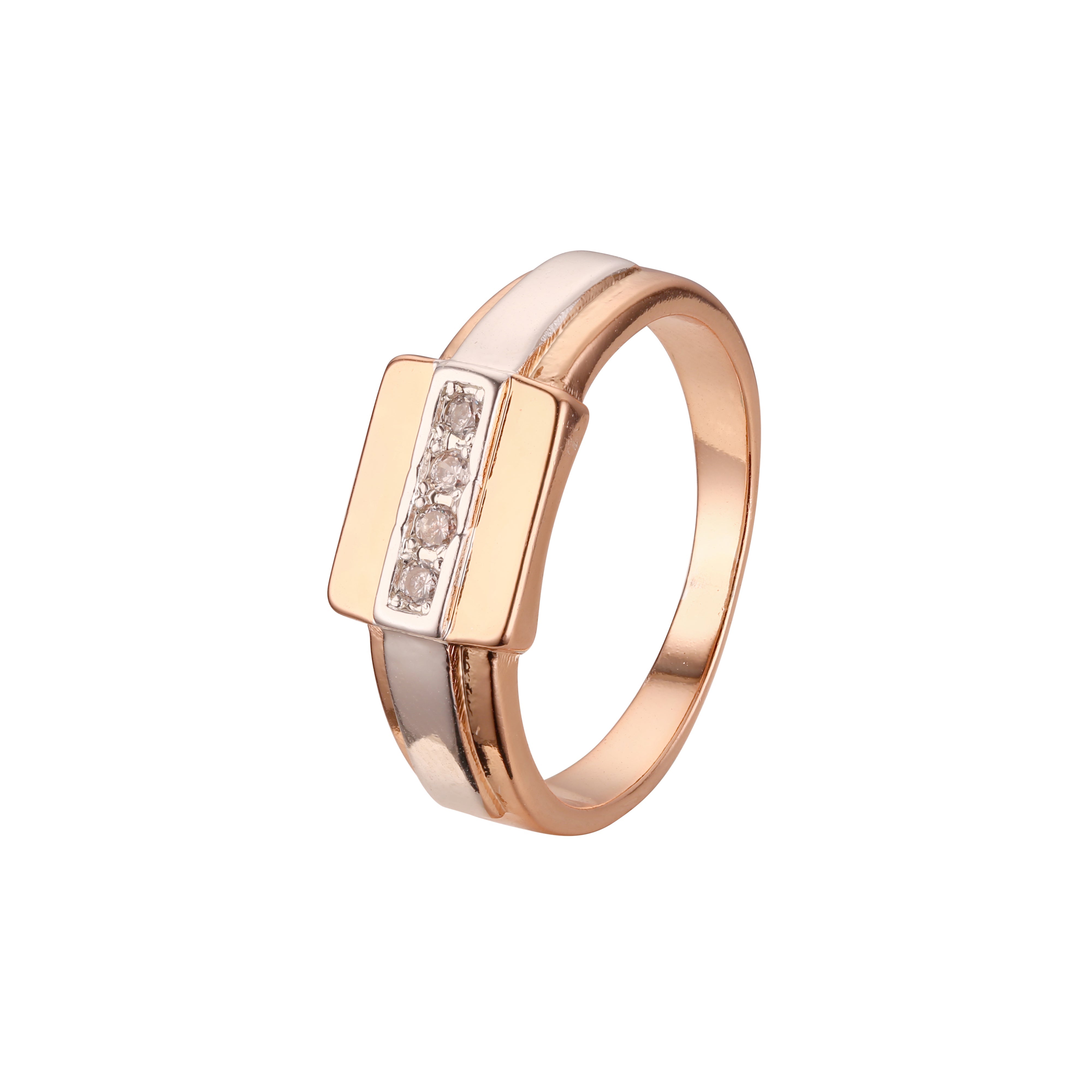 <p>Ringe aus Ros¨¦gold in zwei Farben mit Stein</p>