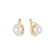 Pearl earrings in 14K Gold, Rose Gold plating colors