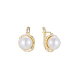 Pearl earrings in 14K Gold, Rose Gold plating colors