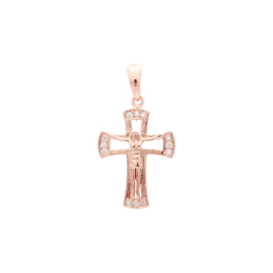 Maltese Eastern Orthodox Russian pendant in Rose Gold & 14K Gold plating colors