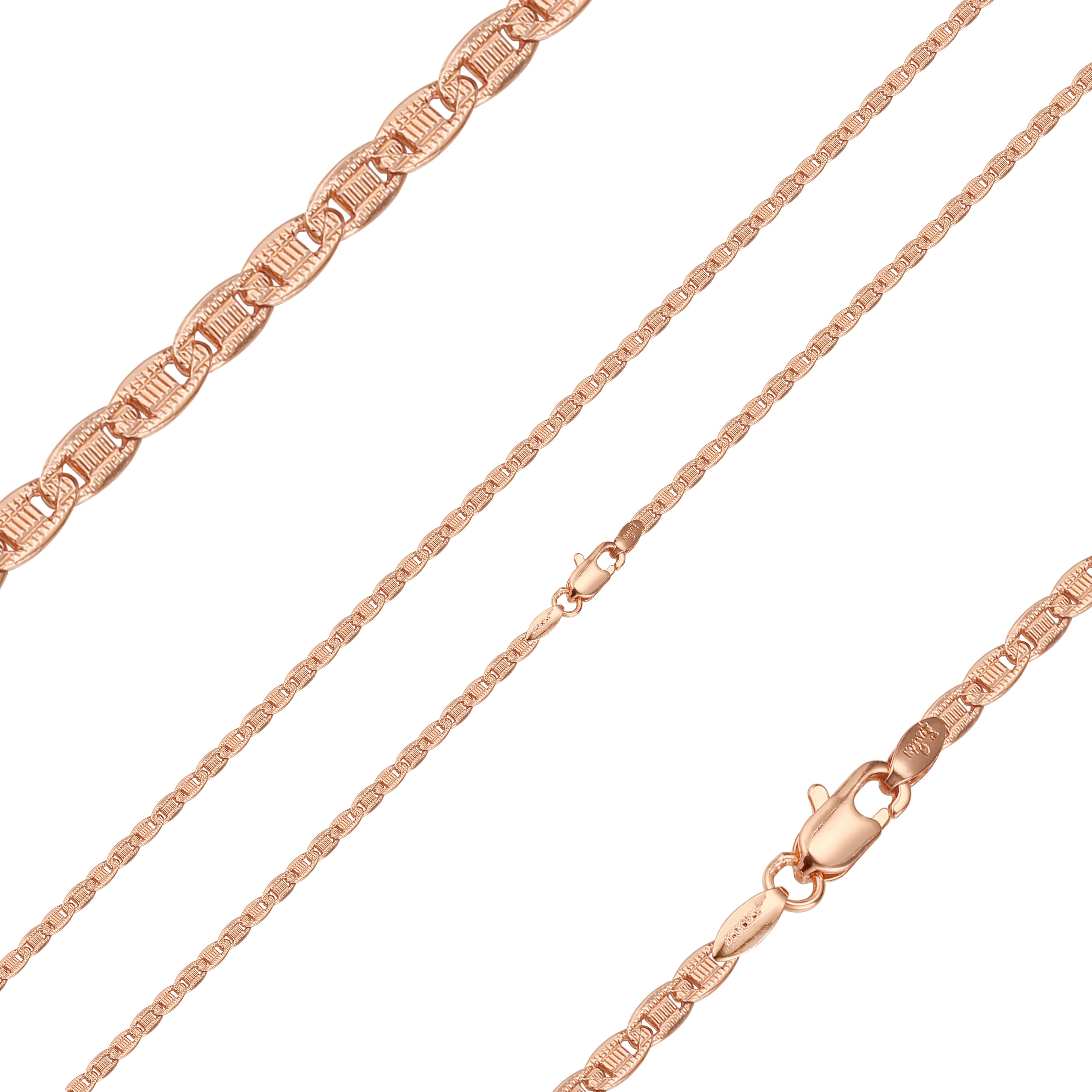 镀 14K 金的 Mariner link 锤打链