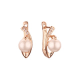 Pearl earrings in 14K Gold, Rose Gold plating colors