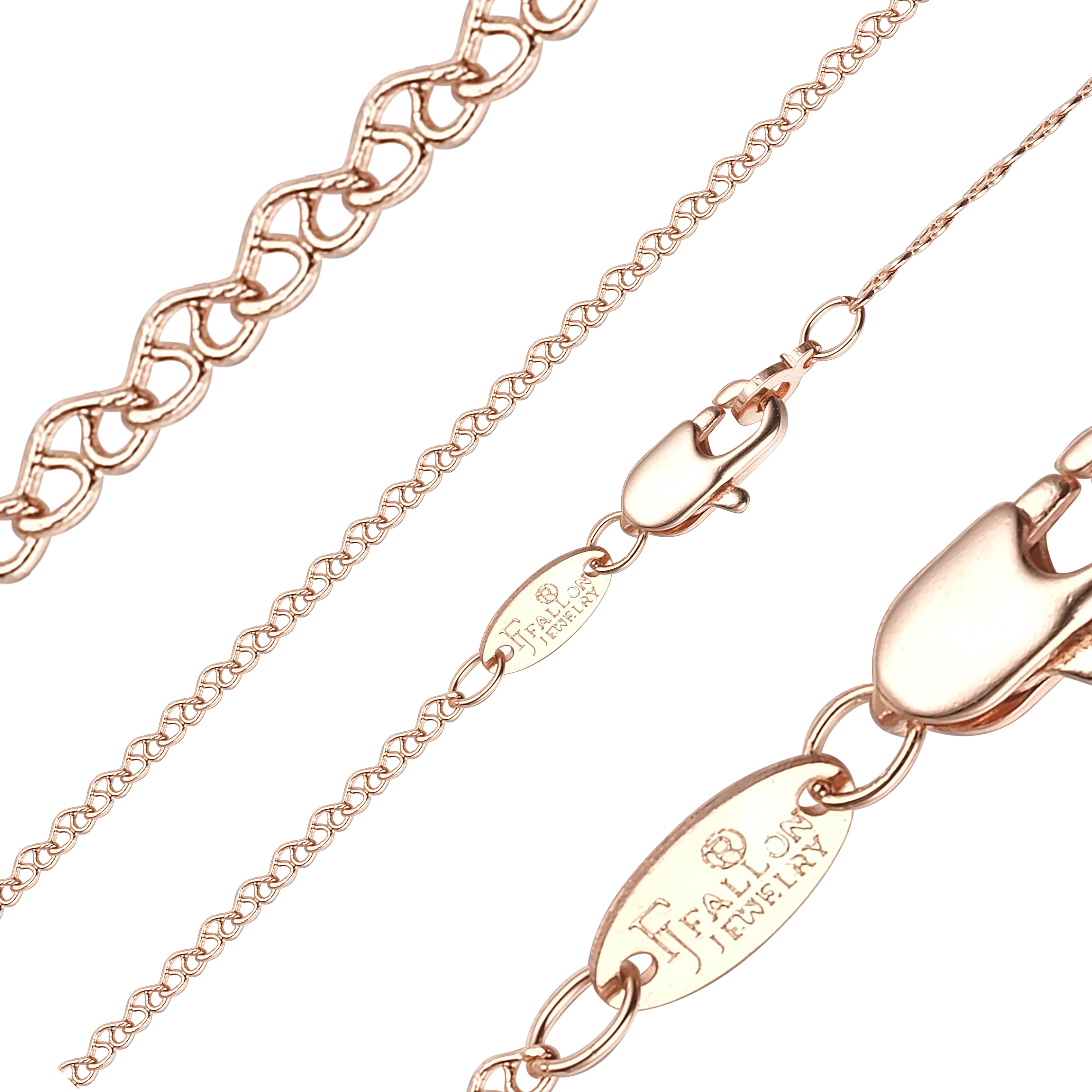 {Anpassen} Herzkabelgliederketten aus Roségold