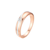 Zweifarbige Solit?r-Blumenringe aus Ros¨¦gold