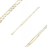 Men's ID Bracelets plated in 14K Gold two tone