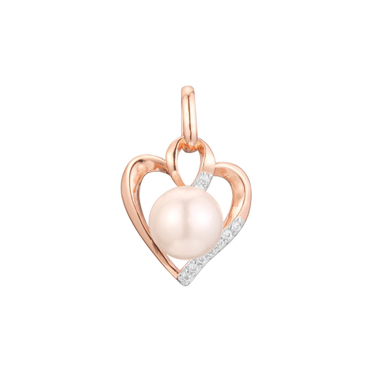 Pingente em ouro rosa de dois tons, cores banhadas a ouro 14K