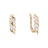 Rose Gold two tone earrings