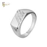 Men's signet rings in 14K Gold, Rose Gold plating colors