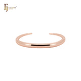 Plain shape 14K Gold, Rose Gold, White Gold open bangle bracelets