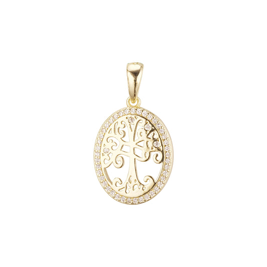14K ゴールド ハロー ツリー ペンダント
