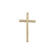 Cluster white CZs Latin 14k Gold, Rose Gold Latin Cross Pendant