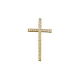 Cluster white CZs Latin 14k Gold, Rose Gold Latin Cross Pendant