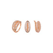 Rose Gold two tone luxurious leaves cluster set