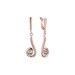 Cluster earrings in 14K Gold, Rose Gold, two tone plating colors