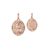 Saint Matrona 吊坠，玫瑰金两种色调，14K 镀金颜色